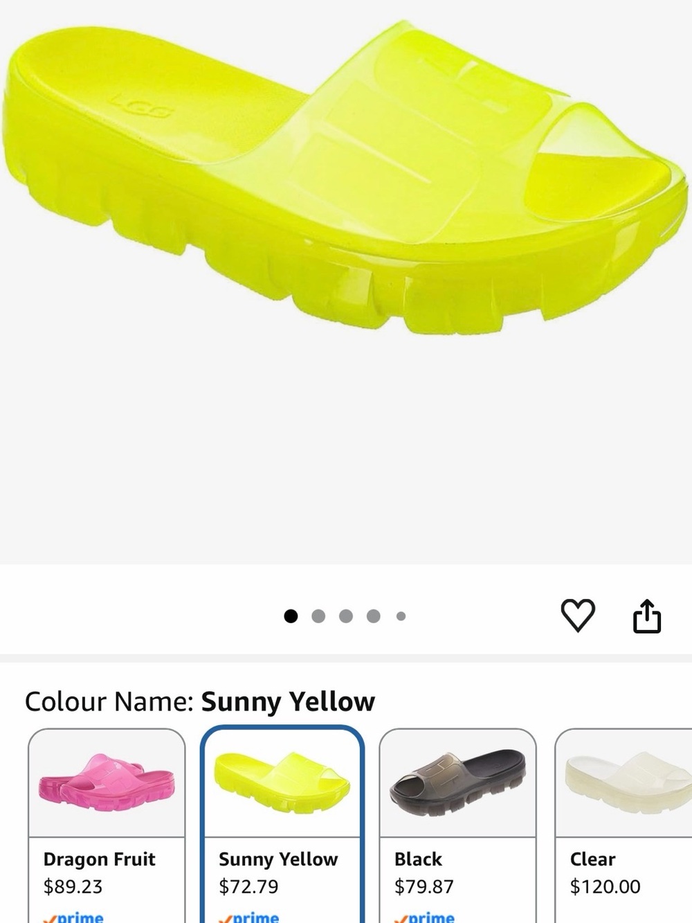 Sunny Yellow Slide Sandals - Neon Lightweight Slides